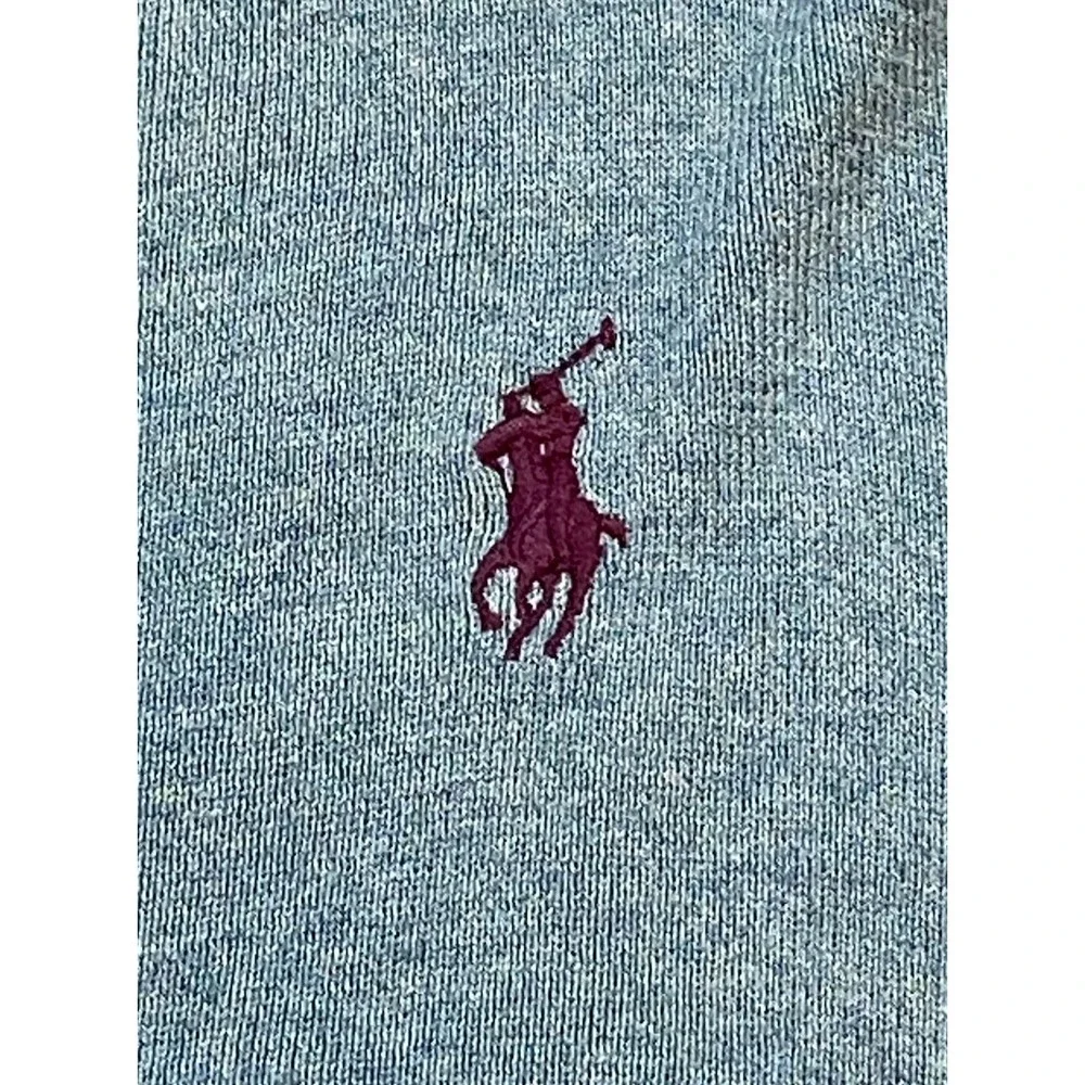 Polo Ralph Lauren Sweater‎ Mens Large V Neck Pima Cotton Knit Teal Classic